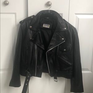 Vintage Leather Motorcycle jacket XL